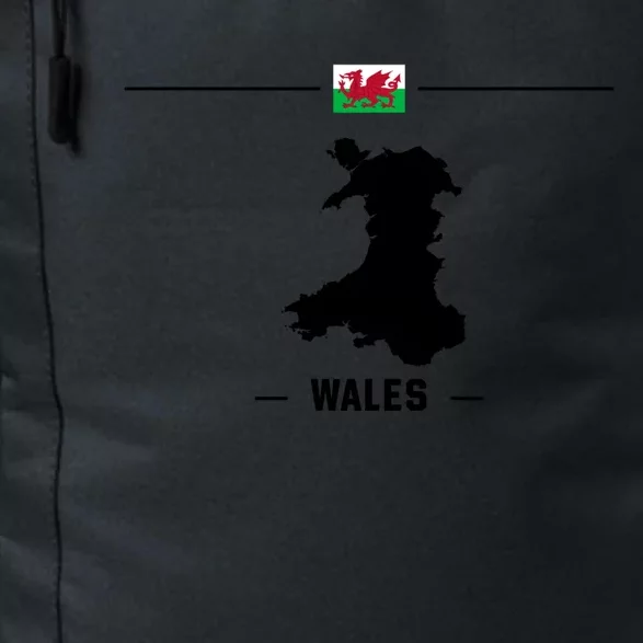 Welsh Flag With Map And Name Of The Country Wales Great Gift Daily Commute Backpack