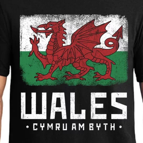 Wales Flag Welsh Dragon Banner Cymru Am Byth Welsh Gift Pajama Set