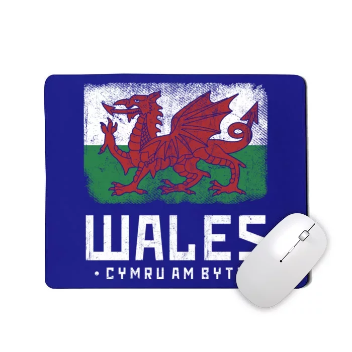 Wales Flag Welsh Dragon Banner Cymru Am Byth Welsh Gift Mousepad