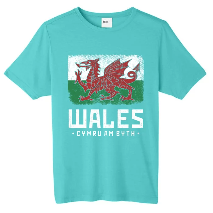 Wales Flag Welsh Dragon Banner Cymru Am Byth Welsh Gift ChromaSoft Performance T-Shirt