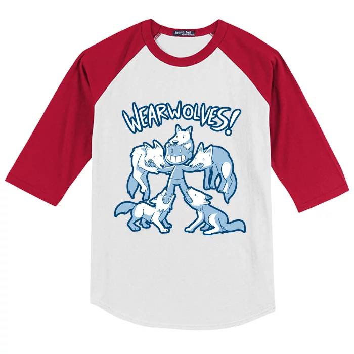 Wearwolves Funny Kids Colorblock Raglan Jersey