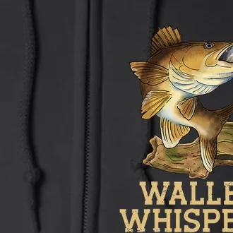 Walleye Fishing Walleye Whisperer Fishing Lure Full Zip Hoodie