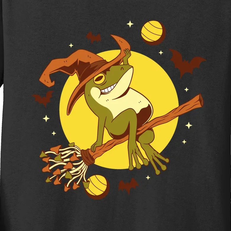 Witch Frog Kids Long Sleeve Shirt