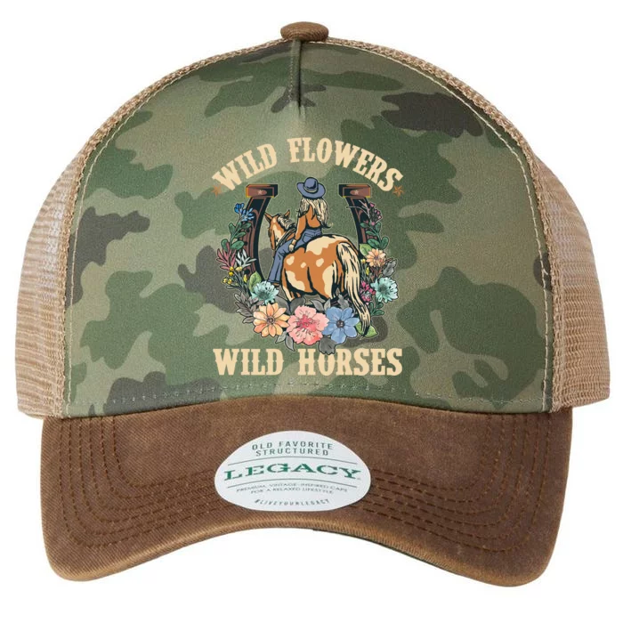 Wild Flowers Wild Horses Cowgirl Legacy Tie Dye Trucker Hat