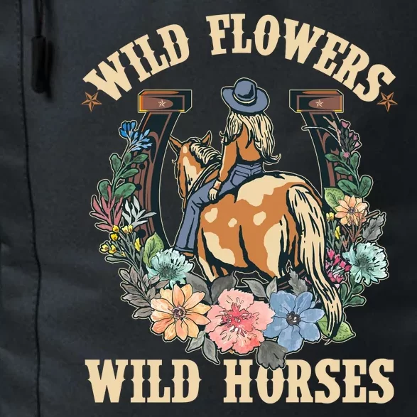 Wild Flowers Wild Horses Cowgirl Daily Commute Backpack