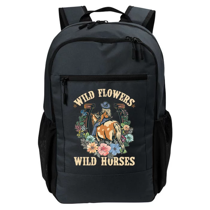 Wild Flowers Wild Horses Cowgirl Daily Commute Backpack