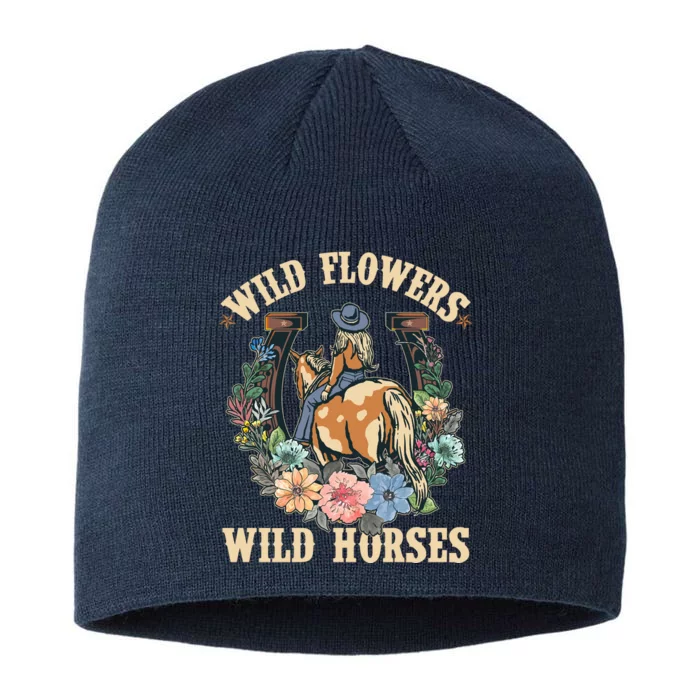 Wild Flowers Wild Horses Cowgirl 8 1/2in Sustainable Knit Beanie