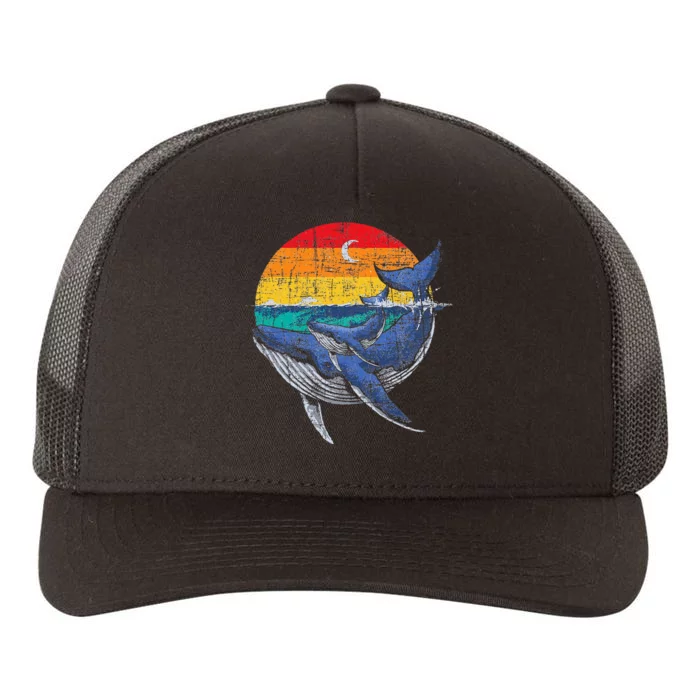 Whale Family Whale Lover Whales Aquarist Marine Biologist Yupoong Adult 5-Panel Trucker Hat