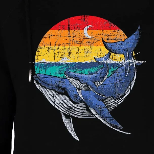 Whale Family Whale Lover Whales Aquarist Marine Biologist Womens Funnel Neck Pullover Hood