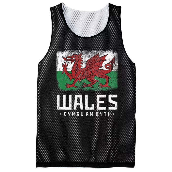 Wales Flag Welsh Dragon Banner Cymru Am Byth Welshman Mesh Reversible Basketball Jersey Tank