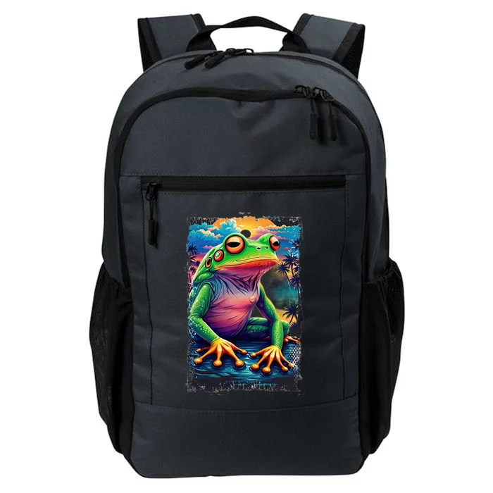 Watercolor Frog Daily Commute Backpack