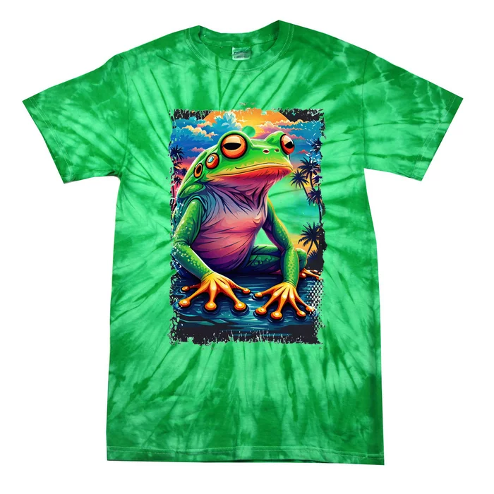 Watercolor Frog Tie-Dye T-Shirt