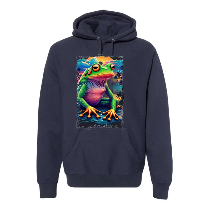 Watercolor Frog Premium Hoodie