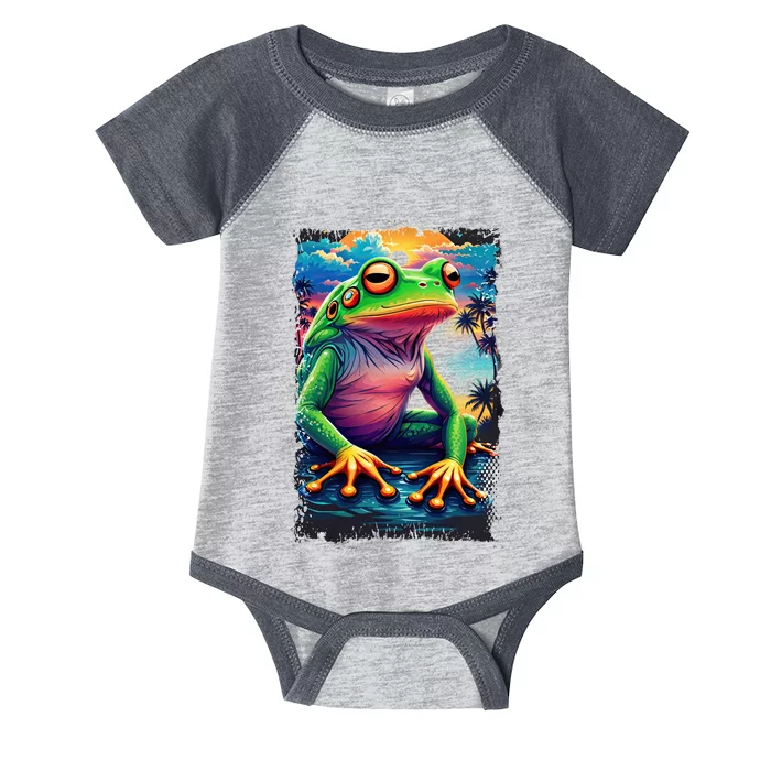 Watercolor Frog Infant Baby Jersey Bodysuit