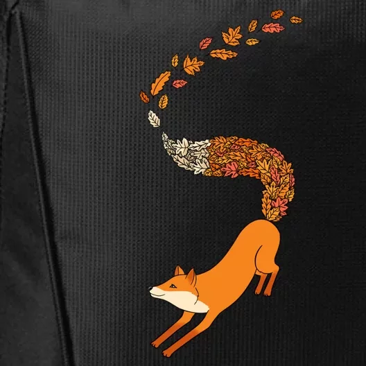 Whimsical Fox With Falling Leaves City Backpack