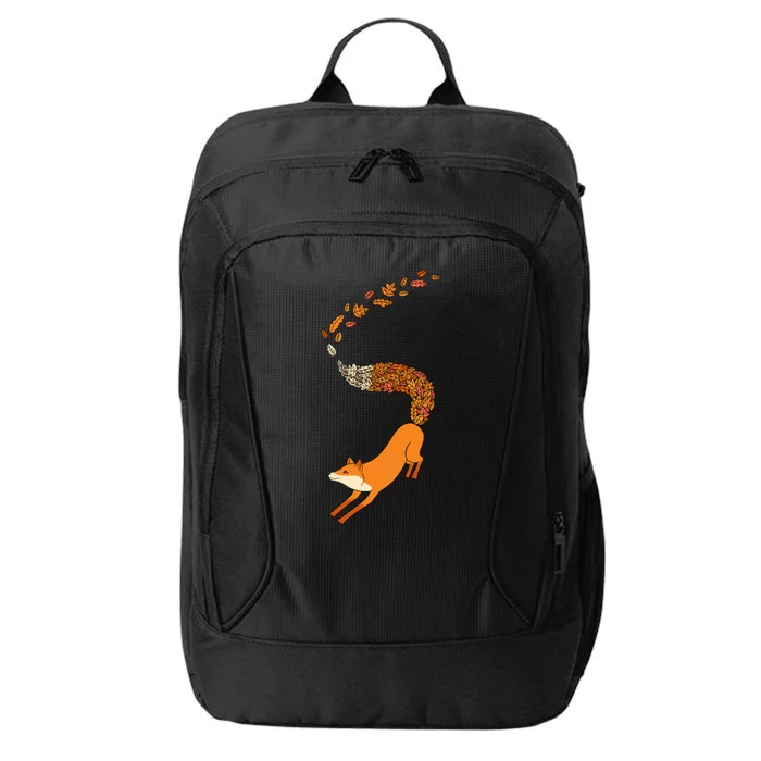 Whimsical Fox With Falling Leaves City Backpack