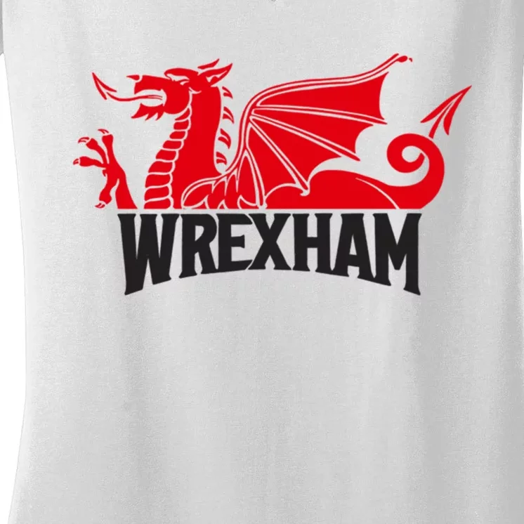 Wrexham FC Wrexham Dragon Football Club Champion Women's V-Neck T-Shirt