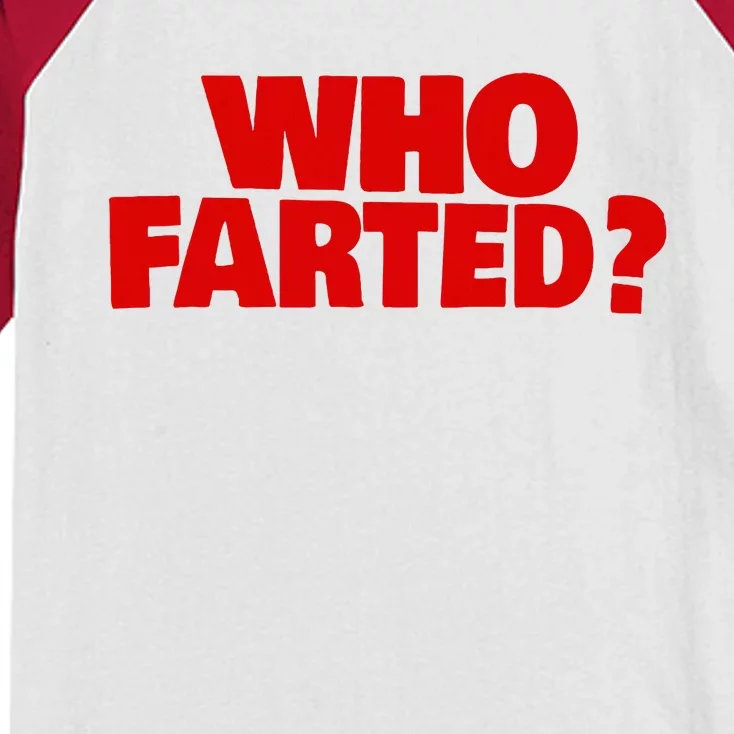 Who Farted Kids Colorblock Raglan Jersey