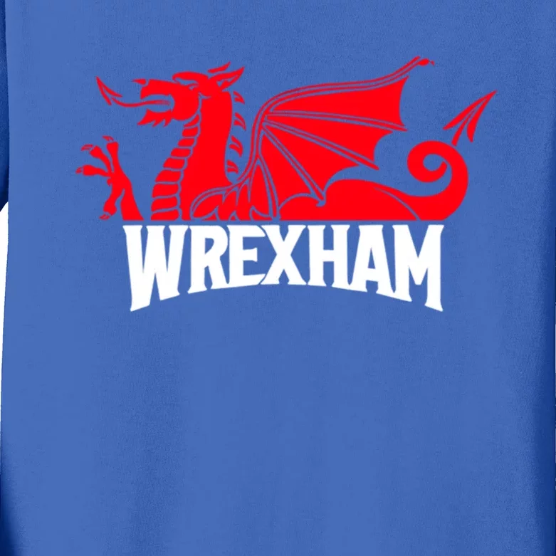 Wrexham FC Wrexham Dragon Football Club Champion Kids Long Sleeve Shirt