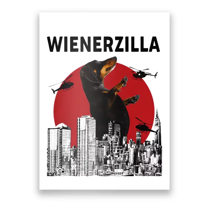 Wienerzilla Funny Wiener Dog Dachshund Lovers MOTHER'S Poster