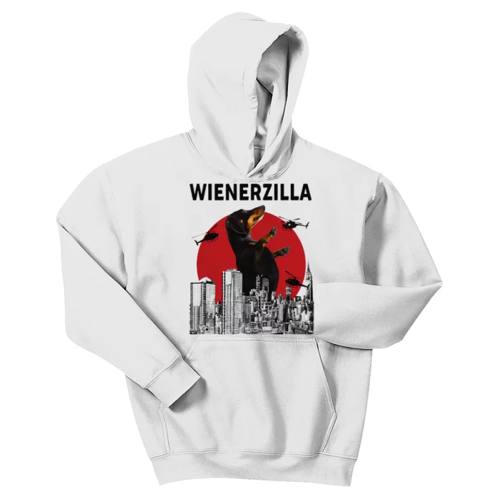 Wienerzilla Funny Wiener Dog Dachshund Lovers MOTHER'S Kids Hoodie