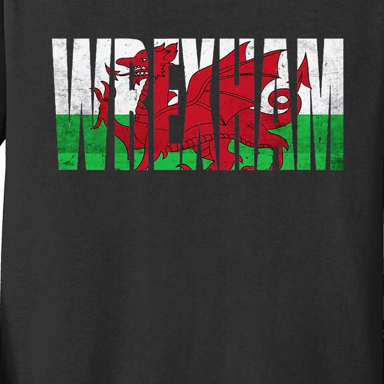 Wales Flag Welsh Dragon Gifts Apparel Merch Souvenir Kids Long Sleeve Shirt