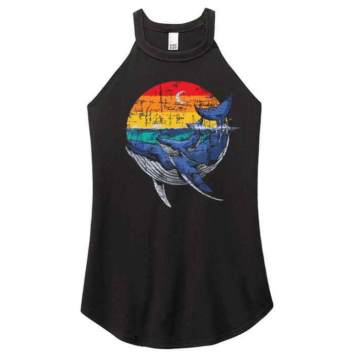 Whale Family Whale Lover Whales Aquarist Marine Biologist Women’s Perfect Tri Rocker Tank