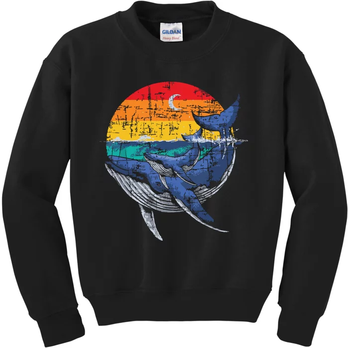 Whale Family Whale Lover Whales Aquarist Marine Biologist Kids Sweatshirt