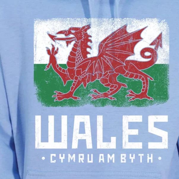 Wales Flag Welsh Dragon Banner Cymru Am Byth Welsh Gift Unisex Surf Hoodie