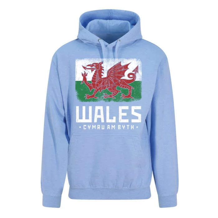 Wales Flag Welsh Dragon Banner Cymru Am Byth Welsh Gift Unisex Surf Hoodie