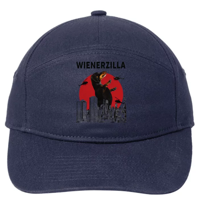 Wienerzilla Funny Wiener Dog Dachshund Lovers MOTHERS 7-Panel Snapback Hat