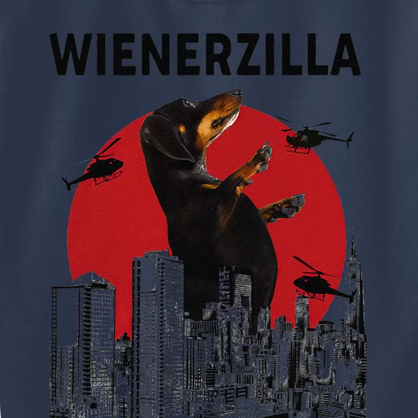 Wienerzilla Funny Wiener Dog Dachshund Lovers MOTHERS Kids Sweatshirt