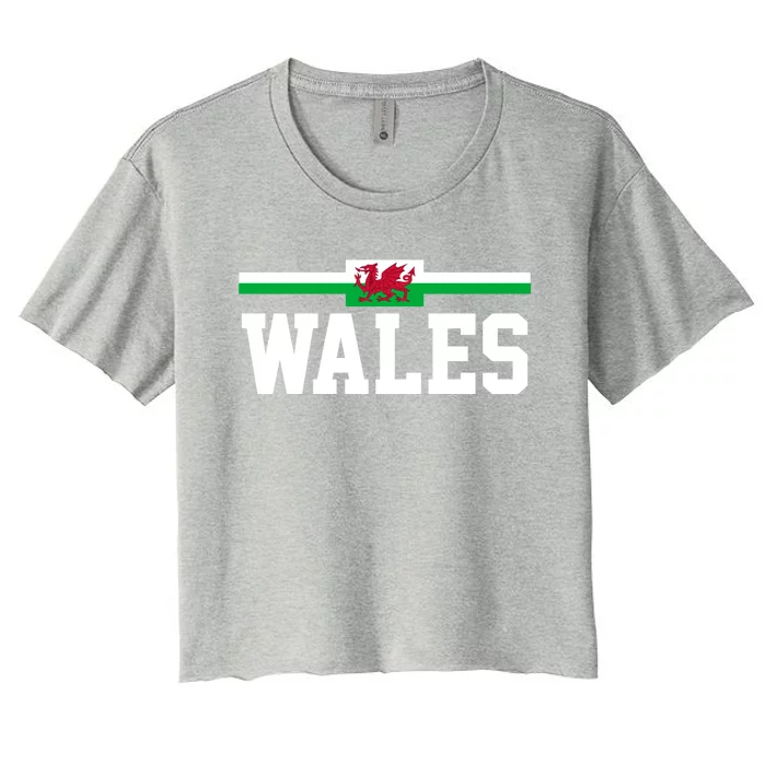 Wales Flag Welsh Gift Women's Crop Top Tee