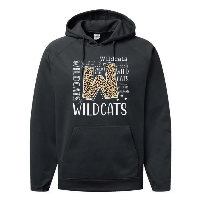 Wildcats Funny Wildcat Lover Performance Fleece Hoodie