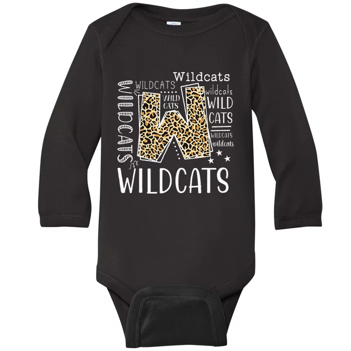 Wildcats Funny Wildcat Lover Baby Long Sleeve Bodysuit