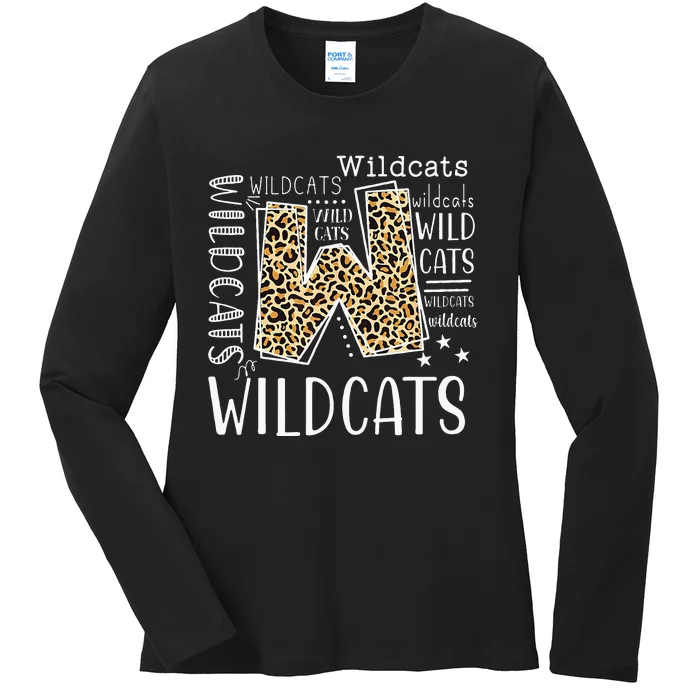 Wildcats Funny Wildcat Lover Ladies Long Sleeve Shirt