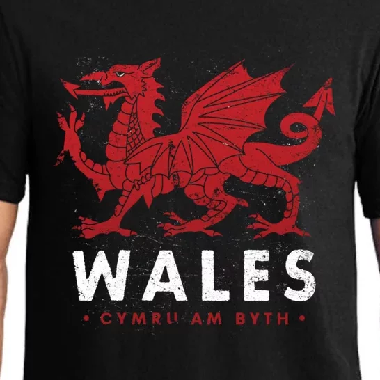 Wales Flag Welsh Dragon Baner Cymru Am Byth Welsh Meaningful Gift Pajama Set