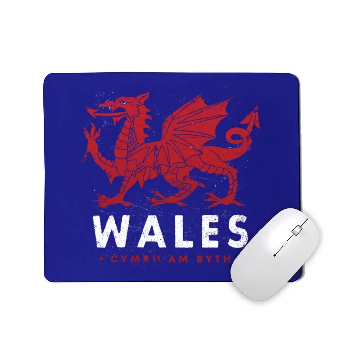 Wales Flag Welsh Dragon Baner Cymru Am Byth Welsh Meaningful Gift Mousepad