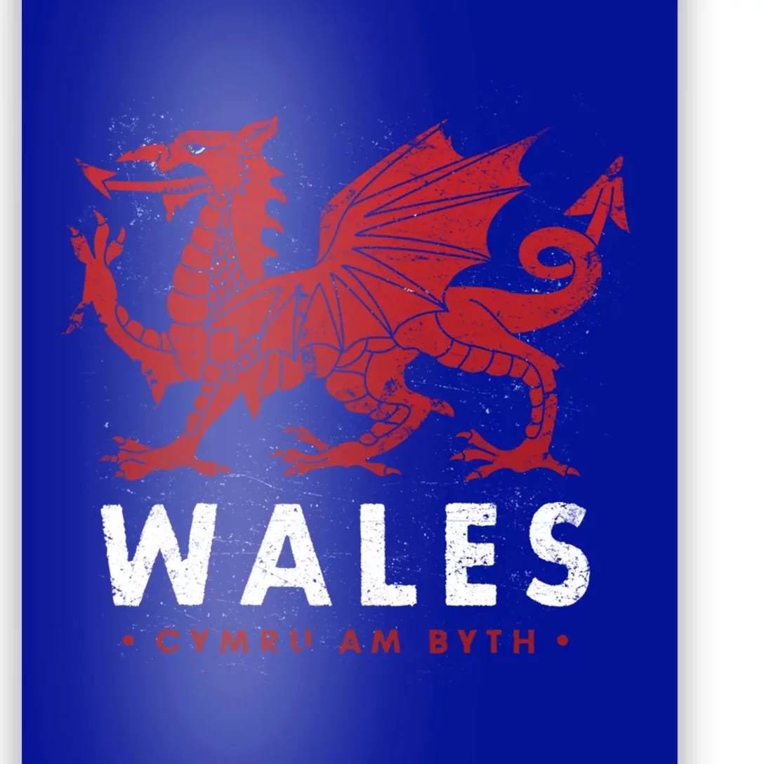 Wales Flag Welsh Dragon Baner Cymru Am Byth Welsh Meaningful Gift Poster