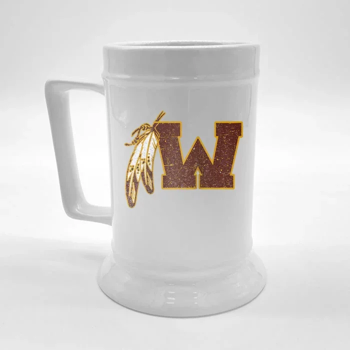 Washington Feather Front & Back Beer Stein