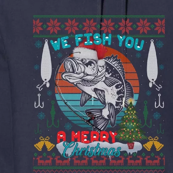 We Fish You A Christmas Ugly Xmas Gift Premium Hoodie