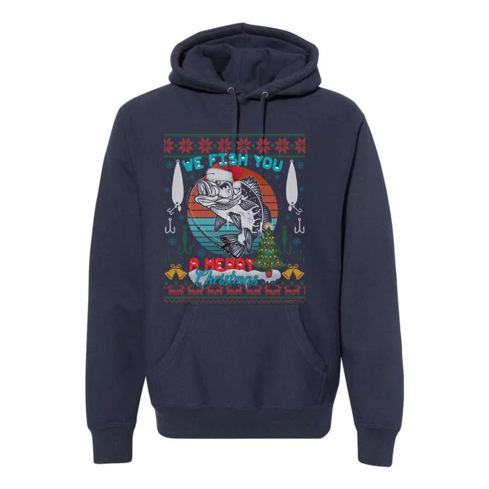 We Fish You A Christmas Ugly Xmas Gift Premium Hoodie