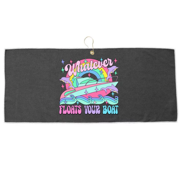 Whatever Floats Your Boat Ship Crusing Cruise Trip Vacation Matching Large Microfiber Waffle Golf Towel