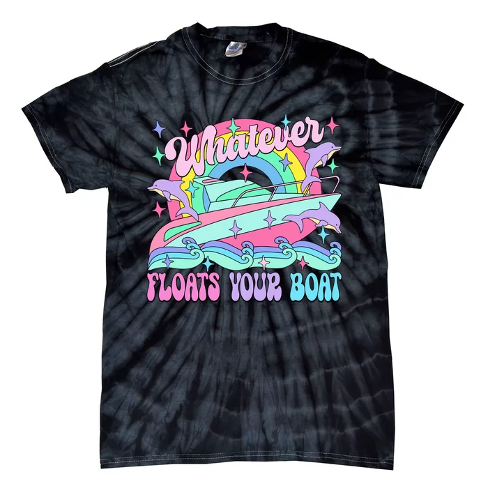 Whatever Floats Your Boat Ship Crusing Cruise Trip Vacation Matching Tie-Dye T-Shirt