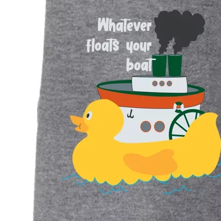 Whatever Floats Your Boat Funny Floaty Duck Doggie 3-End Fleece Hoodie