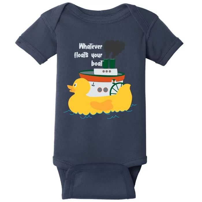 Whatever Floats Your Boat Funny Floaty Duck Baby Bodysuit