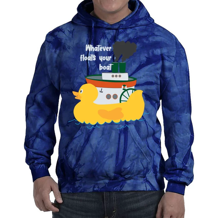 Whatever Floats Your Boat Funny Floaty Duck Tie Dye Hoodie