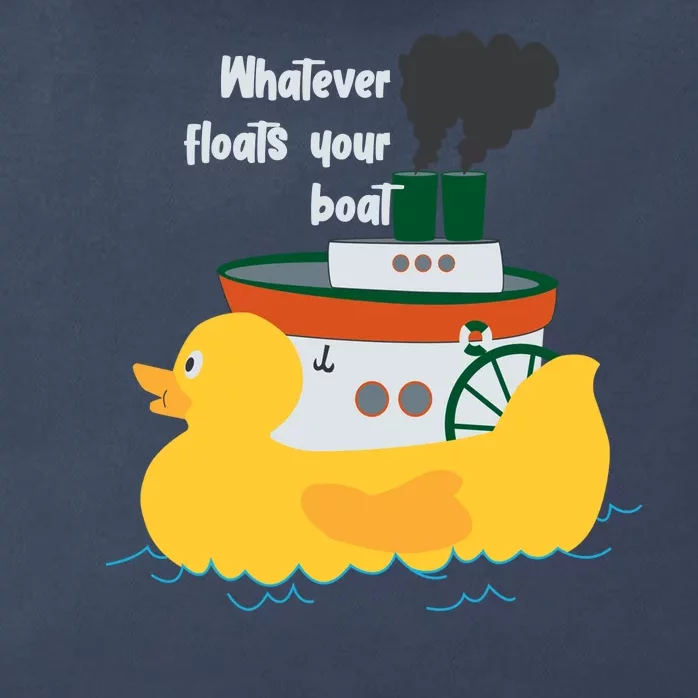 Whatever Floats Your Boat Funny Floaty Duck Zip Tote Bag