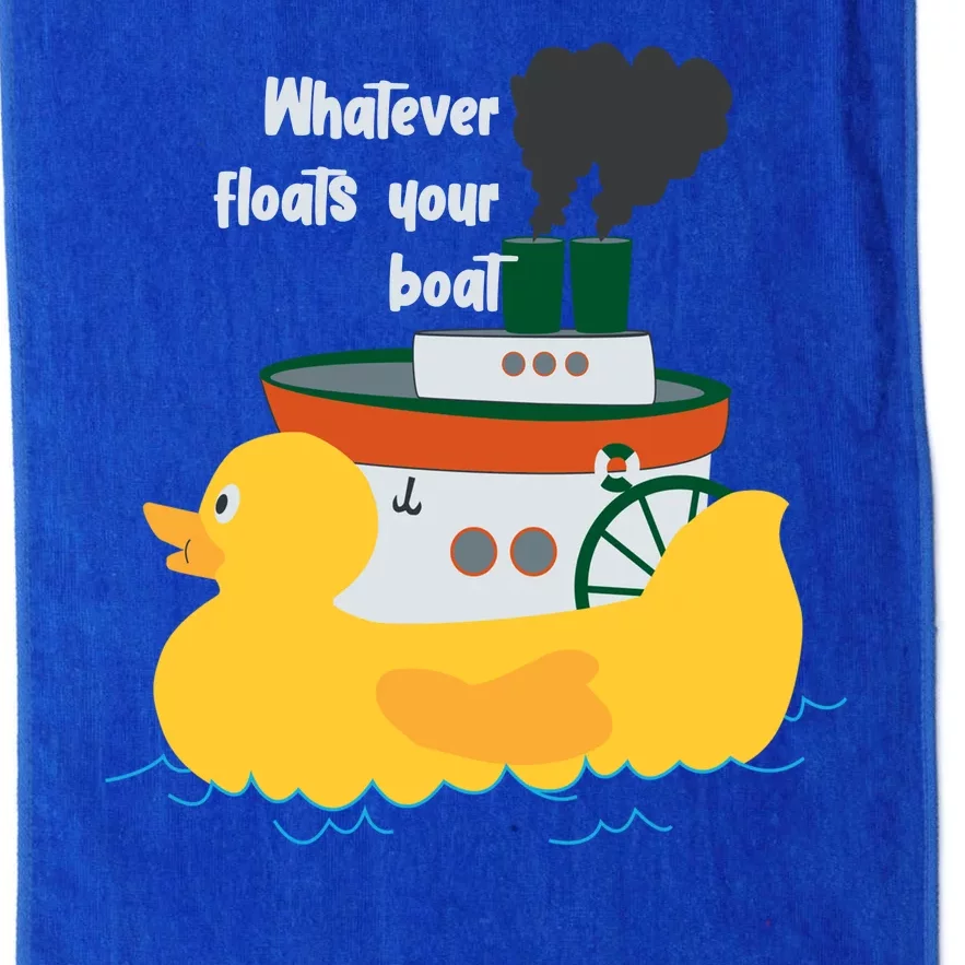 Whatever Floats Your Boat Funny Floaty Duck Platinum Collection Golf Towel