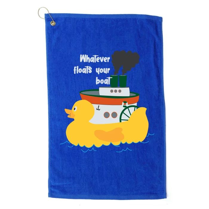 Whatever Floats Your Boat Funny Floaty Duck Platinum Collection Golf Towel